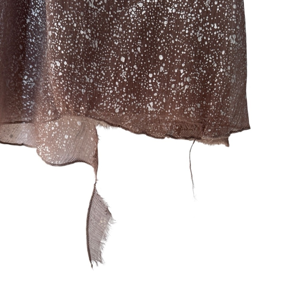 Y2K Terani Couture Bow Beaded Sequin Dress Wedding Bridesmaid Formal Brown Sz 8 - Picture 12 of 12